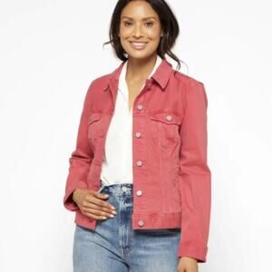 Liverpool Women's Classic Jean Jacket Coral Fins Size 2X